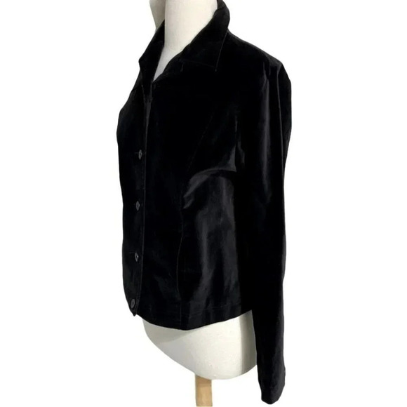 Talbots stretch 6 black velvet blazer - Picture 2 of 6
